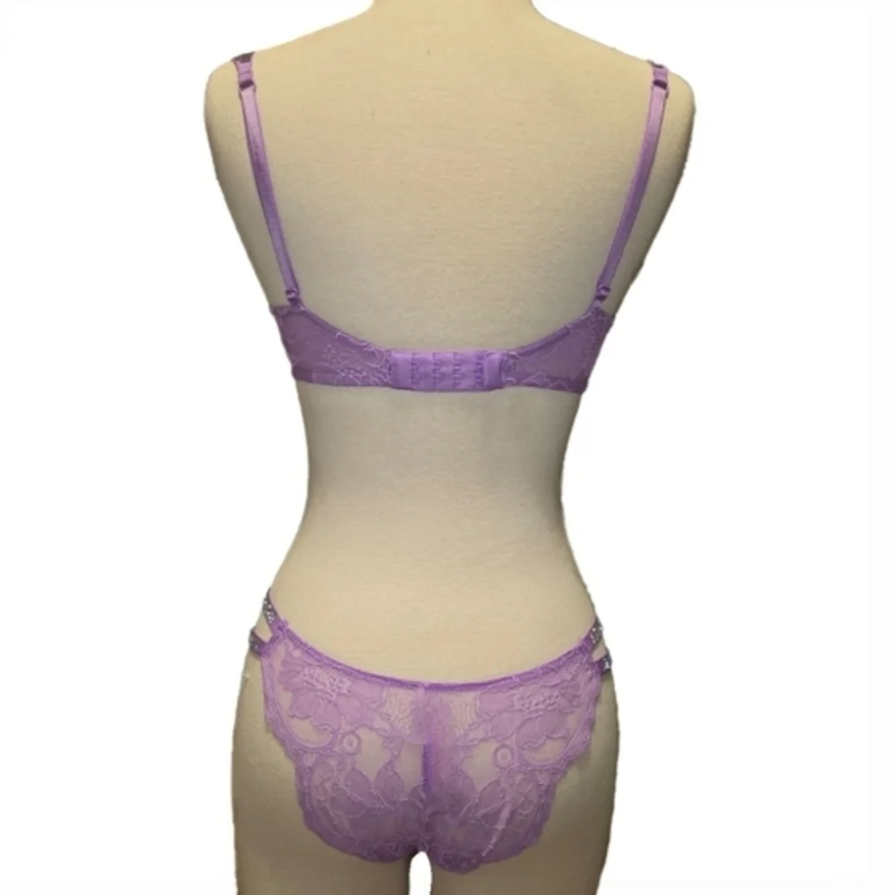 Shine Bombshell & Brazilian Matching Lingerie Set 32D/Small - Victoria’s Secret